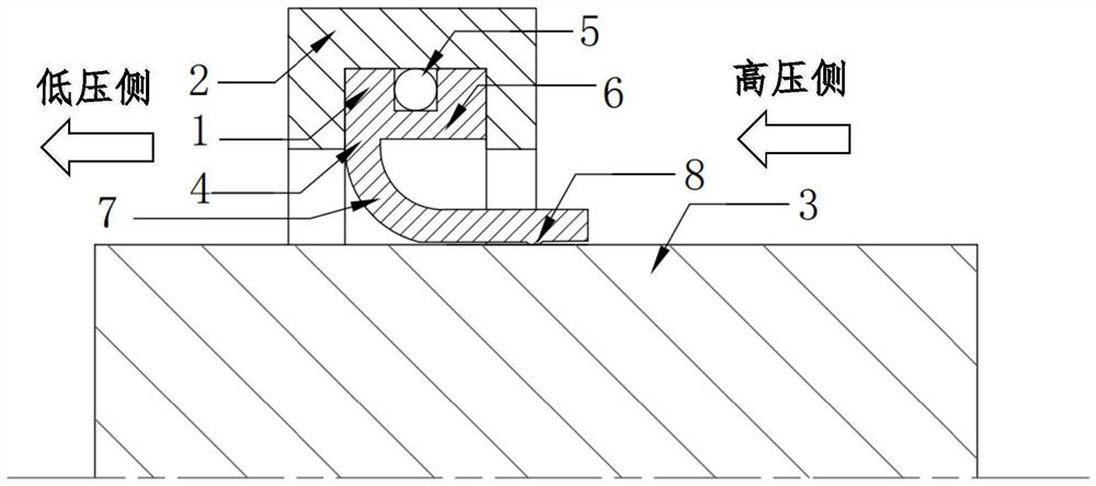 Golf club type non-elastomer flexible seal adapting to rotor impact load