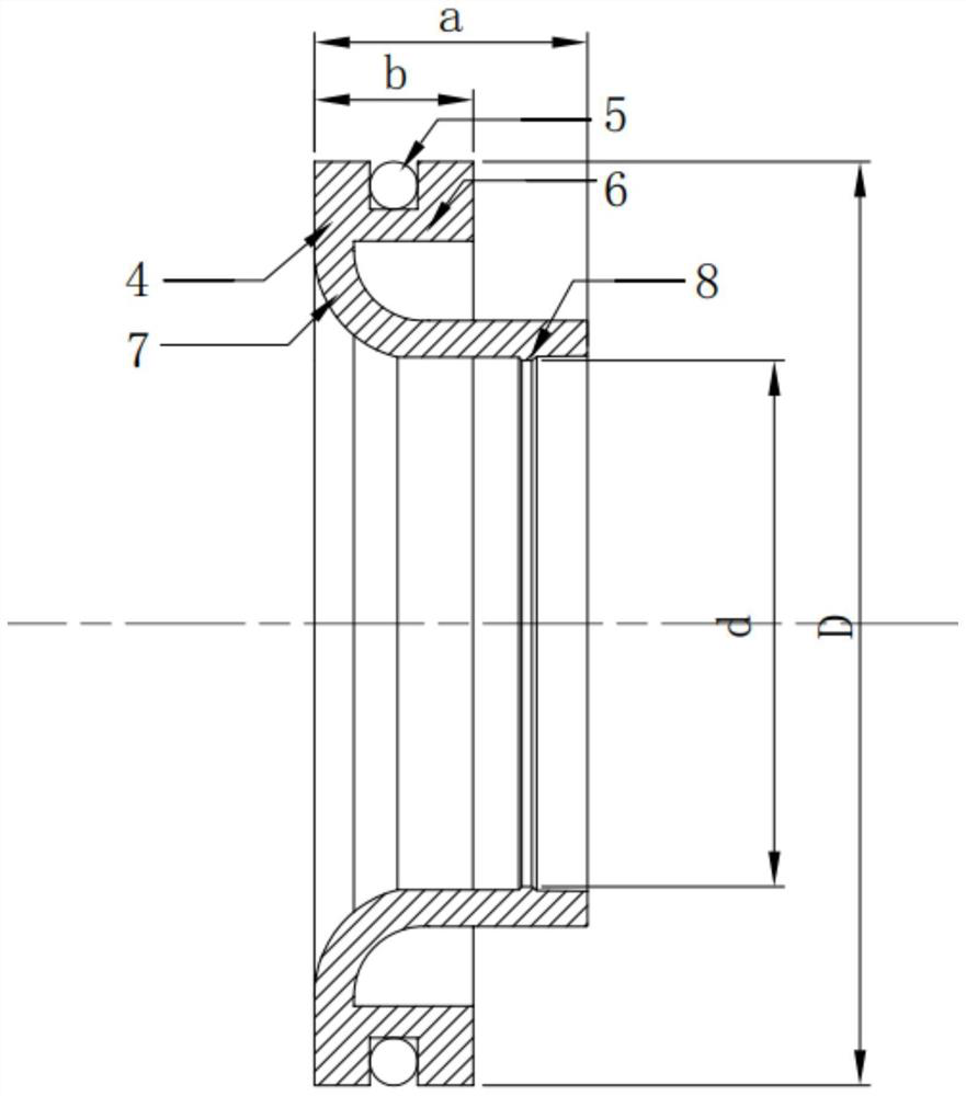 Golf club type non-elastomer flexible seal adapting to rotor impact load