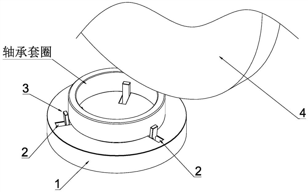 Bearing end face warping preventing non-magnetic grinding device and method