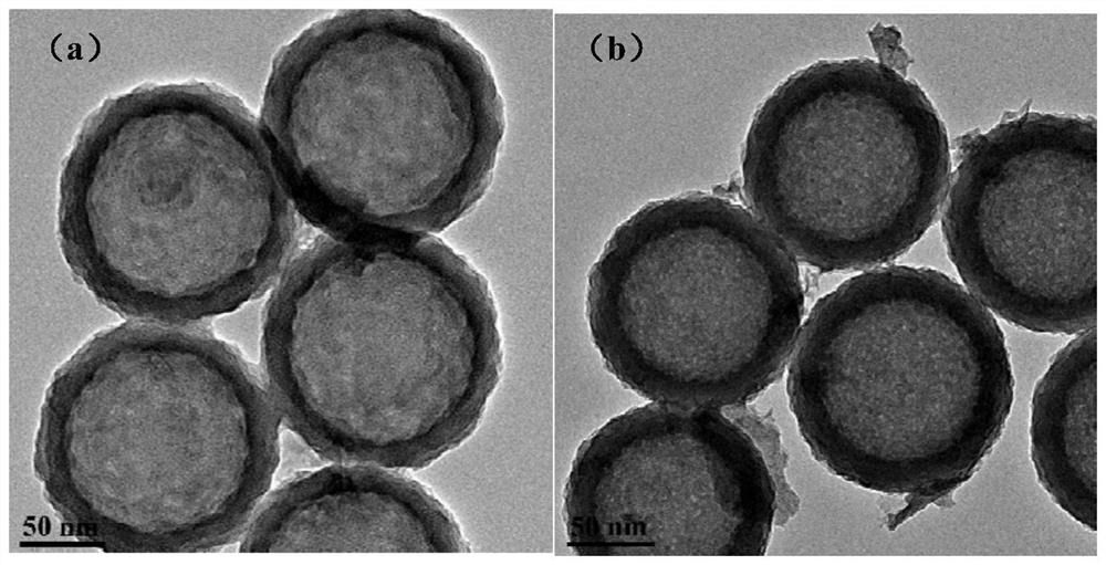 A molybdenum oxide nanosheet plugging hollow mesoporous silicon nanomaterial and its preparation and application