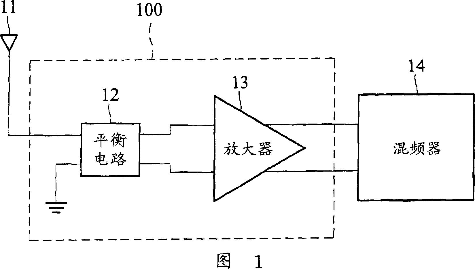 Single-end input and dual-end output amplifier circuit and signal processing circuit