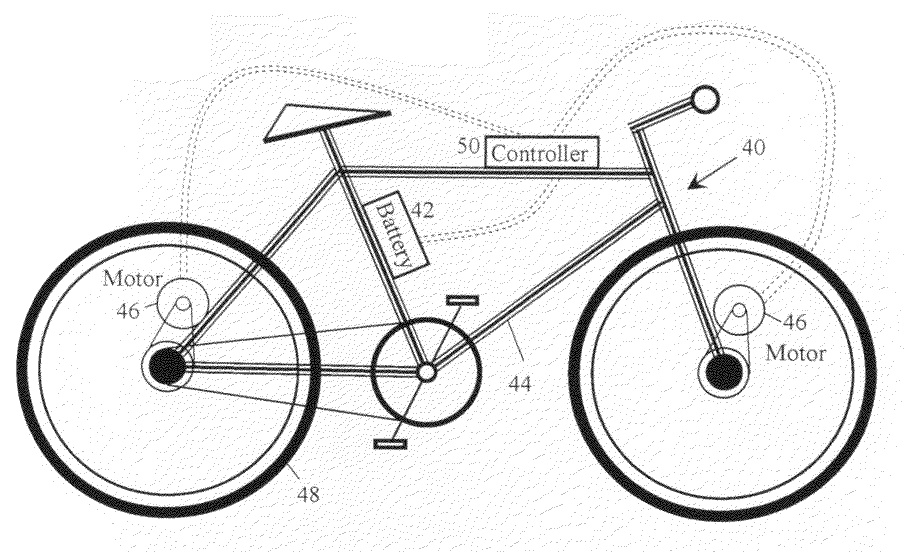 Electric bicycle drive system with regenerative charging