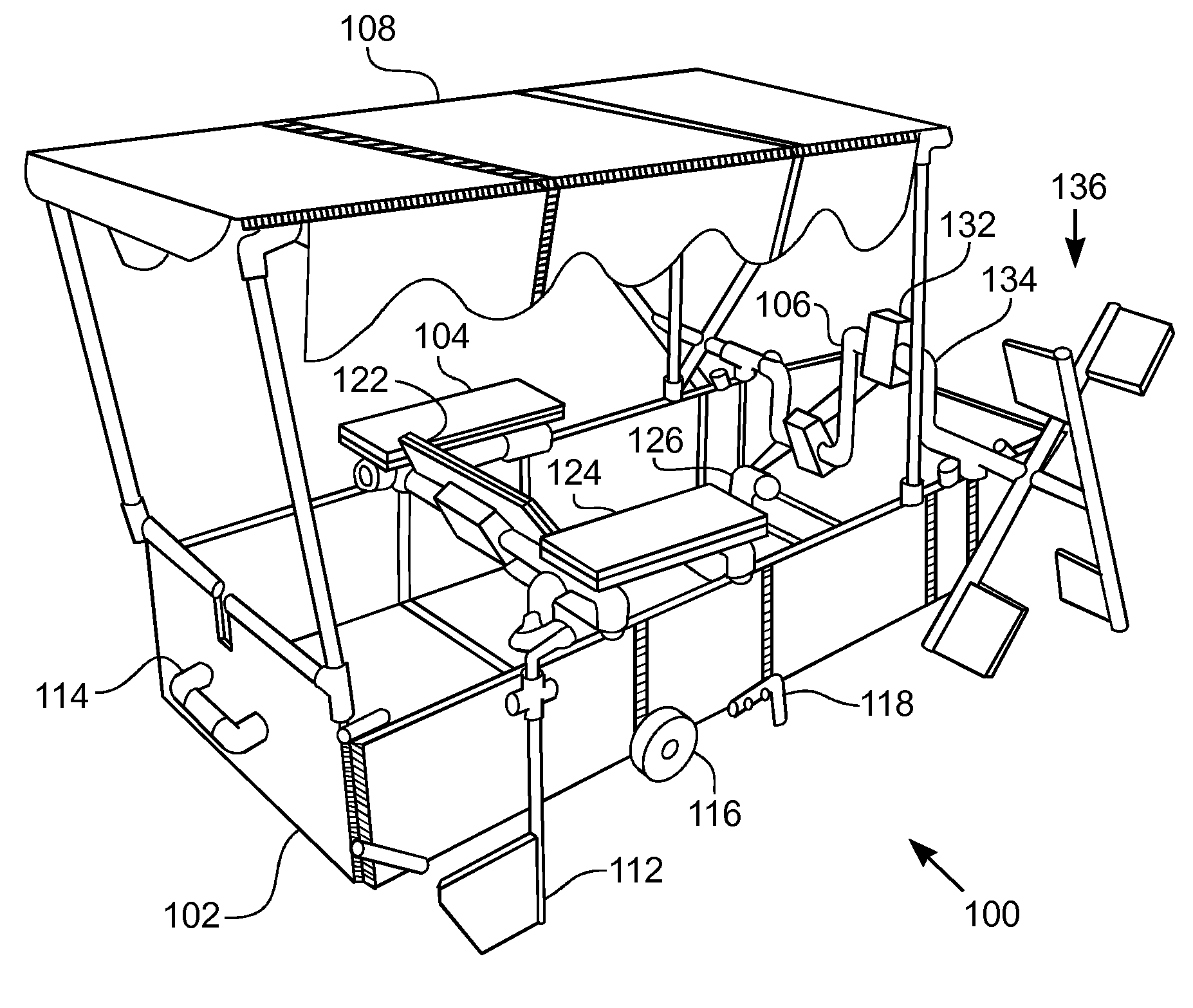 Boat foldable into a compact self-contained shape