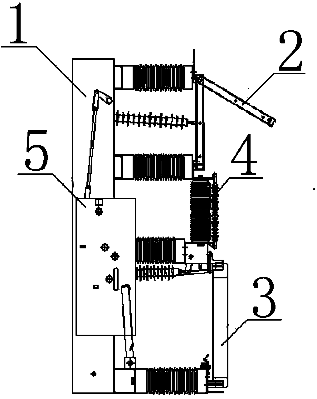 Indoor high-voltage vacuum load switch-fuse combined electrical apparatus
