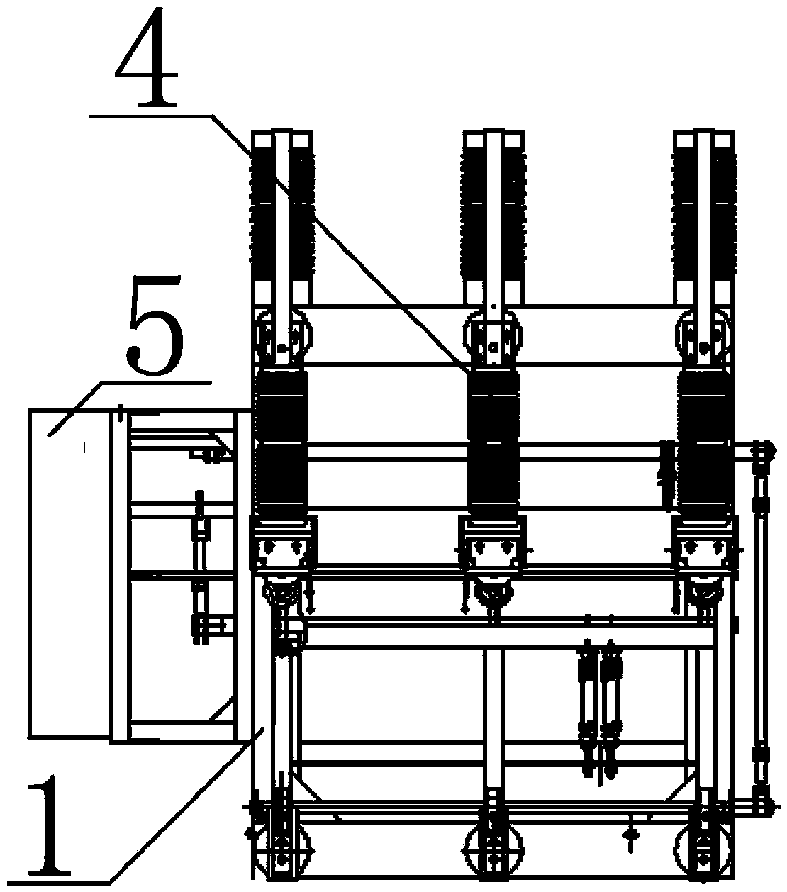 Indoor high-voltage vacuum load switch-fuse combined electrical apparatus