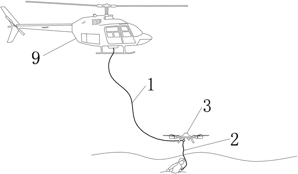 Navigation type sea falling personnel rescue and salvage helicopter