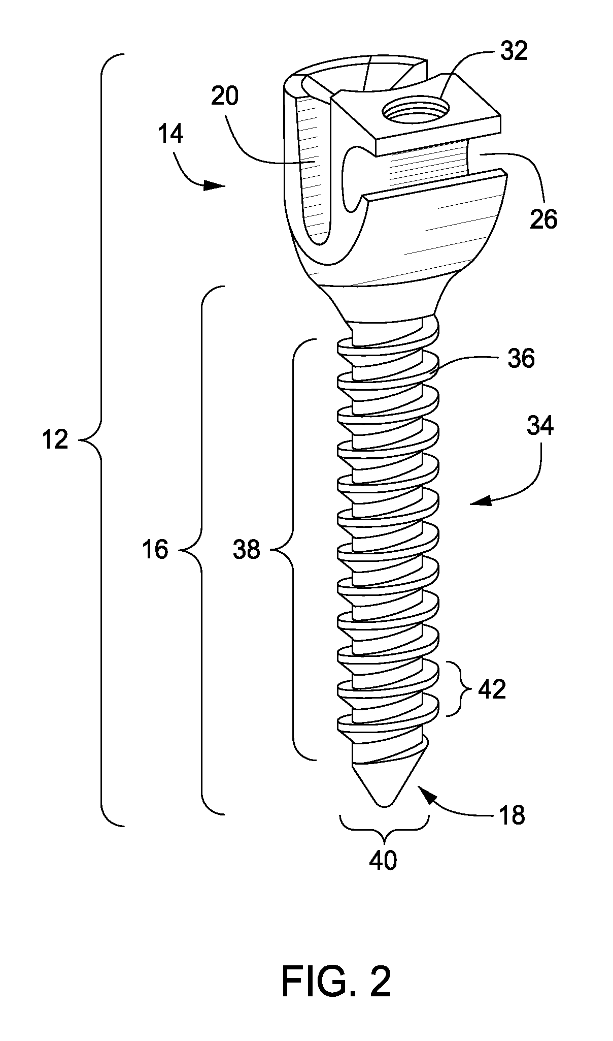 Orthopedic Fastener for Stabilization and Fixation