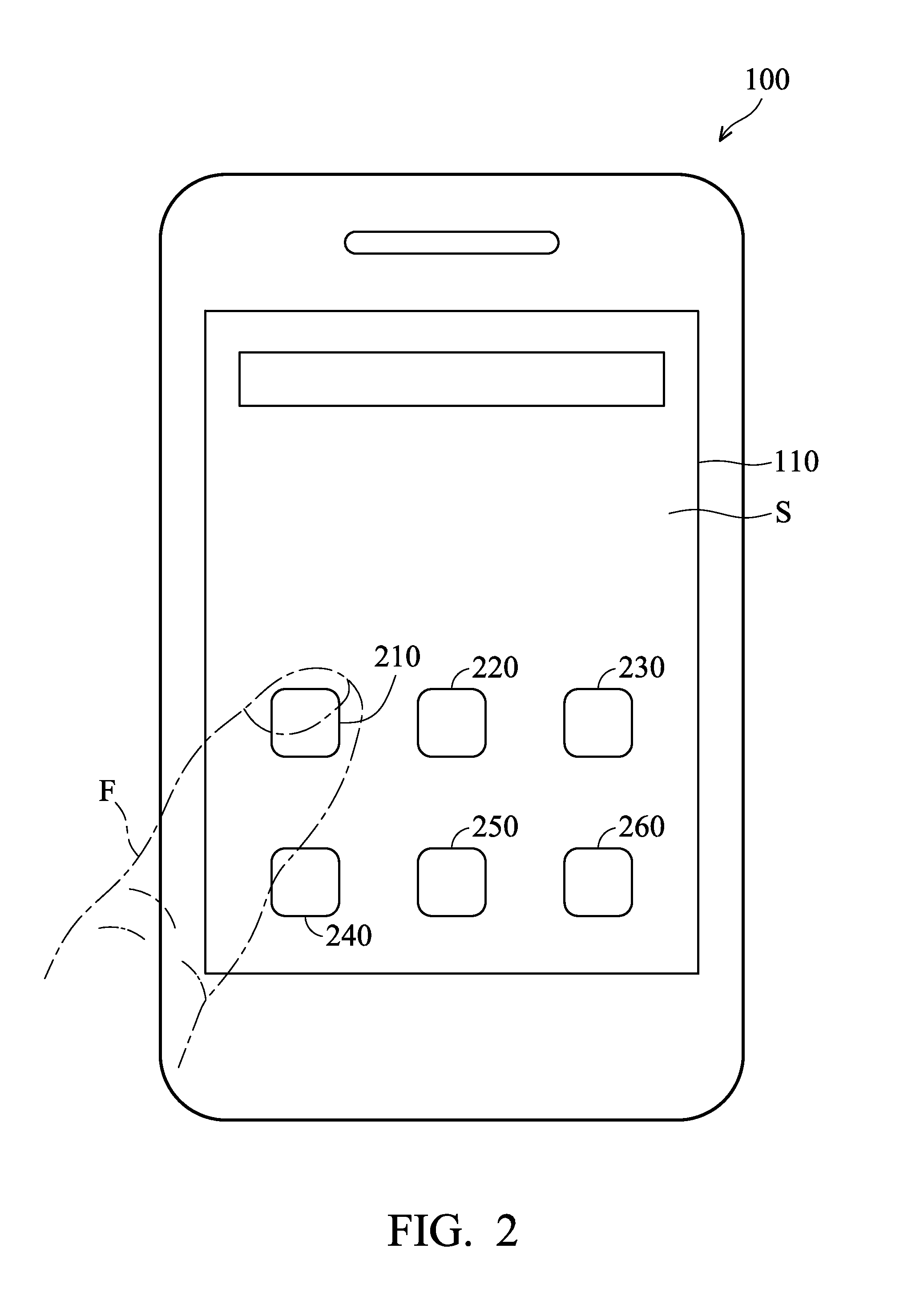 Electronic device with touch screen for fingerprint recognition