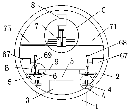 Magnetic resonance abdominal fixing puncture device