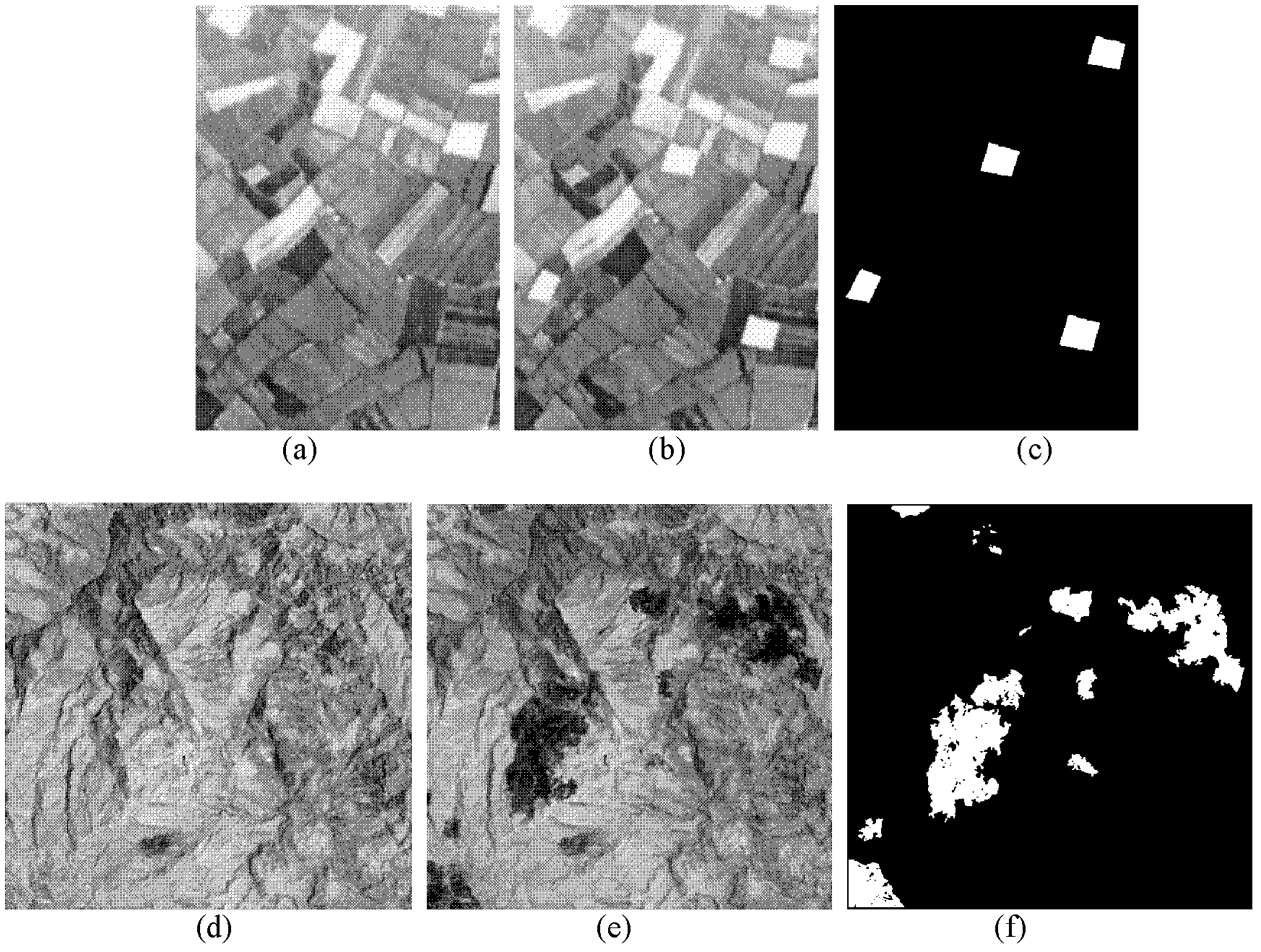 Method for detecting remote sensing image change based on adaptive difference images