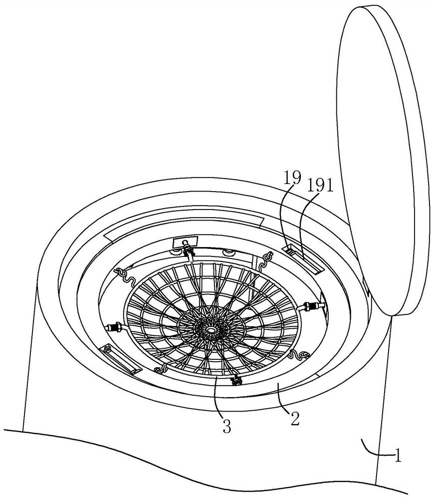 A municipal road manhole with protective device