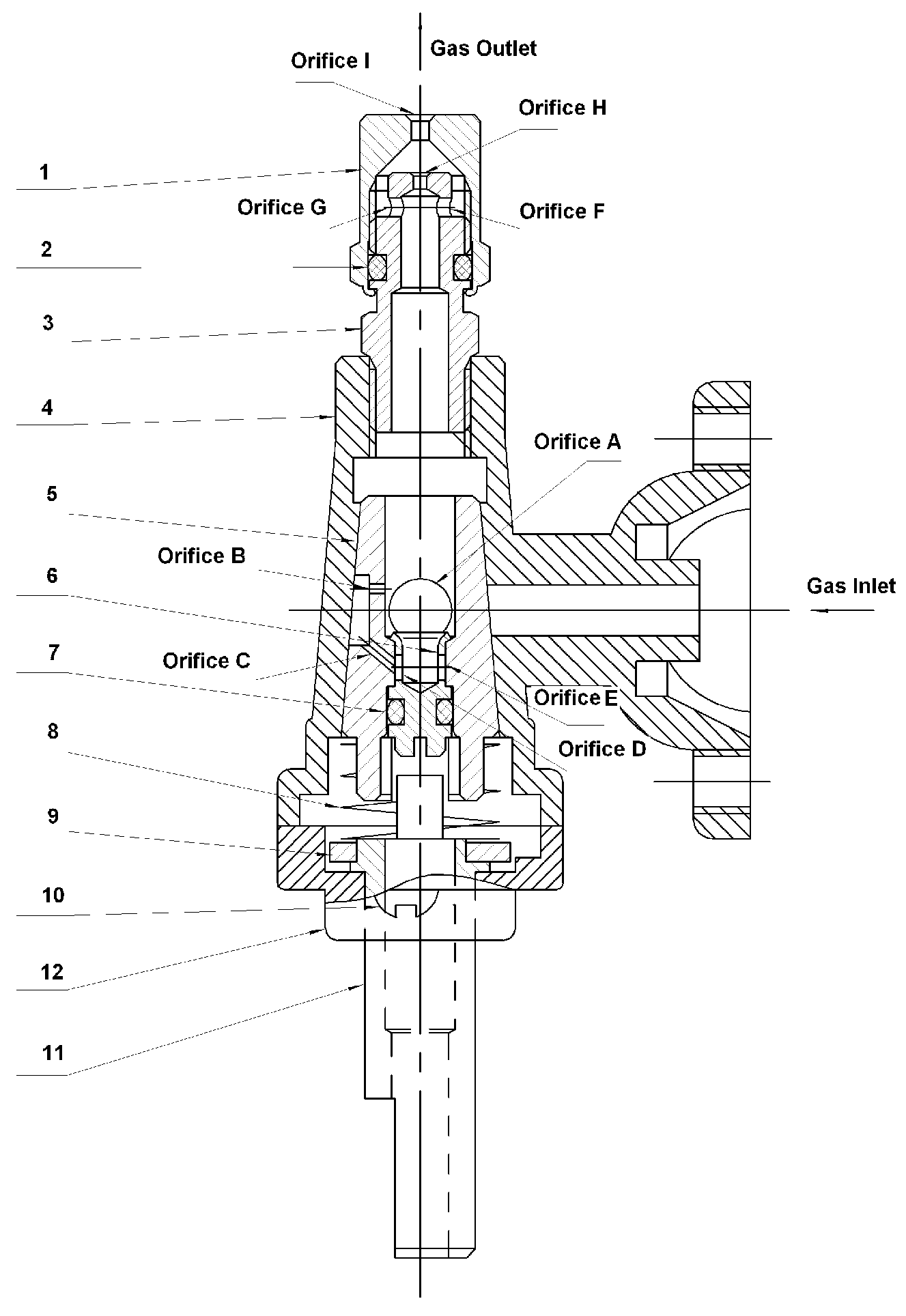 Manual gas valve with natural/LP gas conversion capability