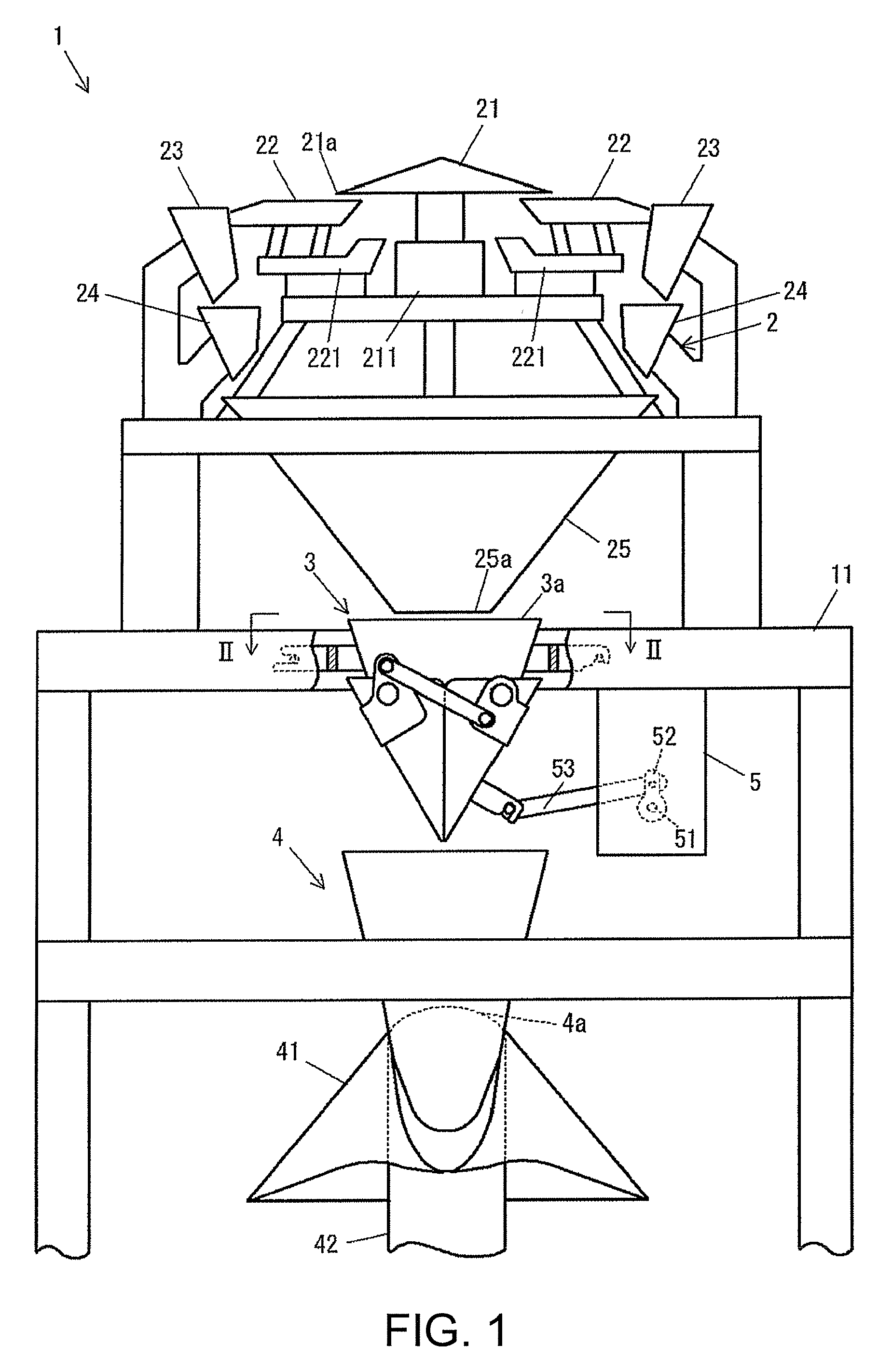 Storage hopper, and combination weighing device and packaging device provided with the same