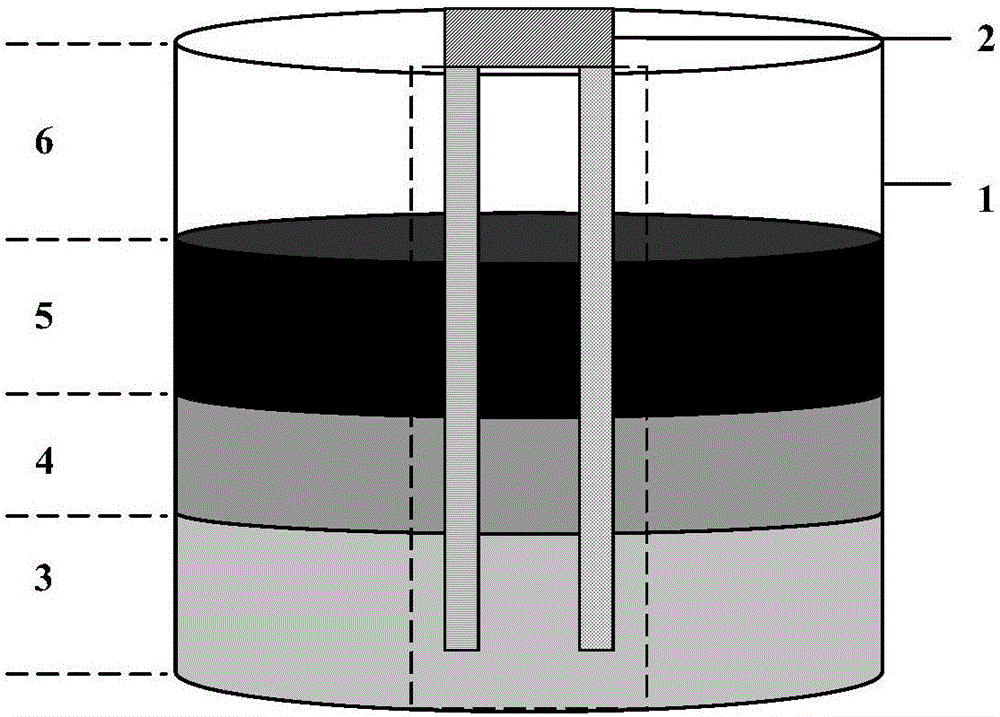 Crude oil storage tank oil-water liquid level measurement device and method