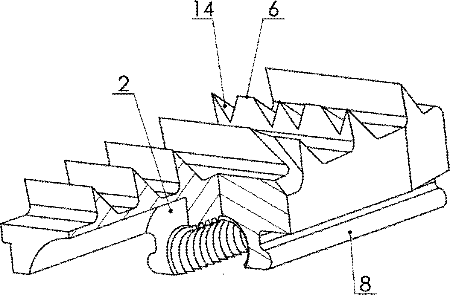 Device for surgical displacement of vertebrae