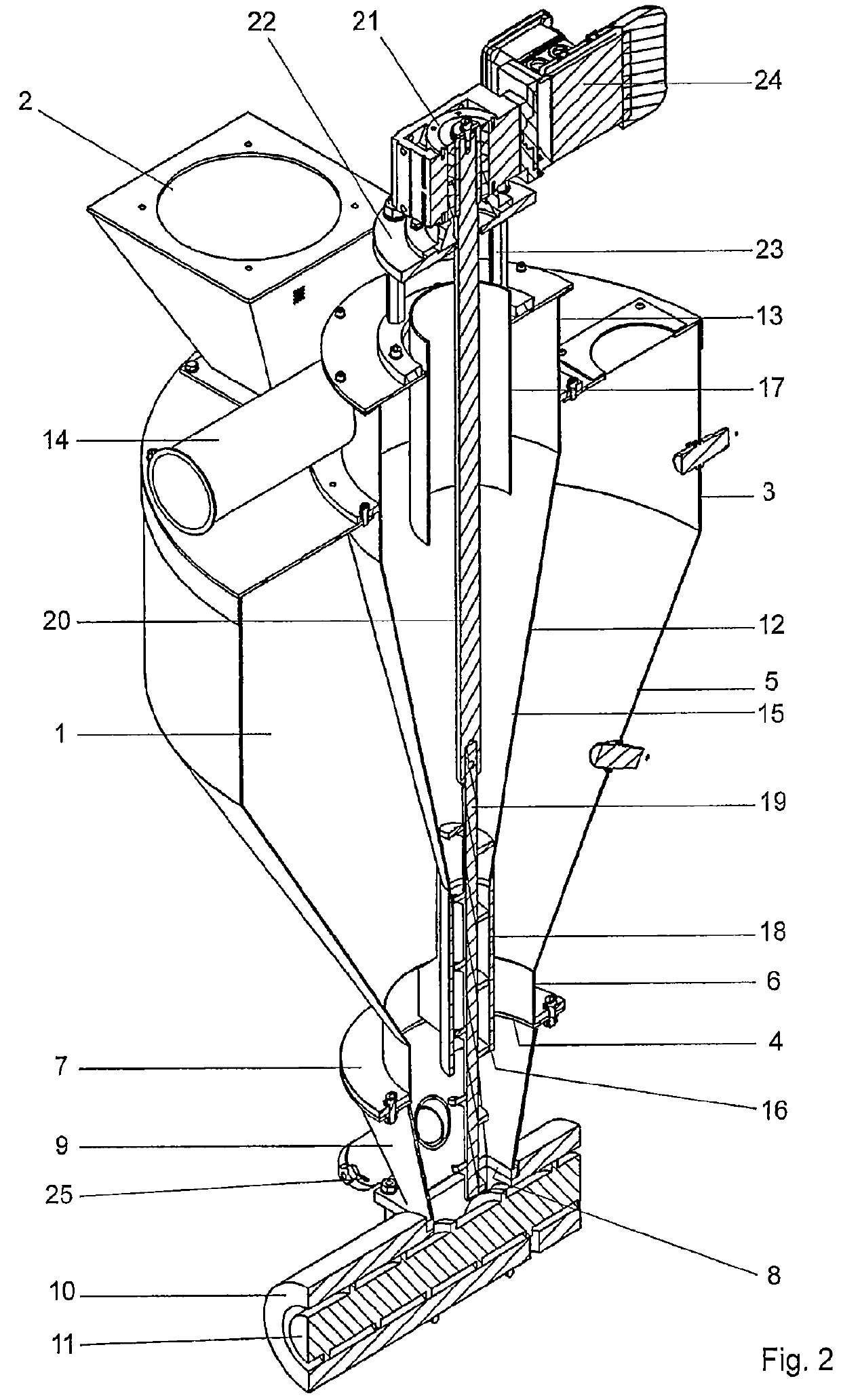 Device for feeding granulate and filler material to an extruder screw of an extruder
