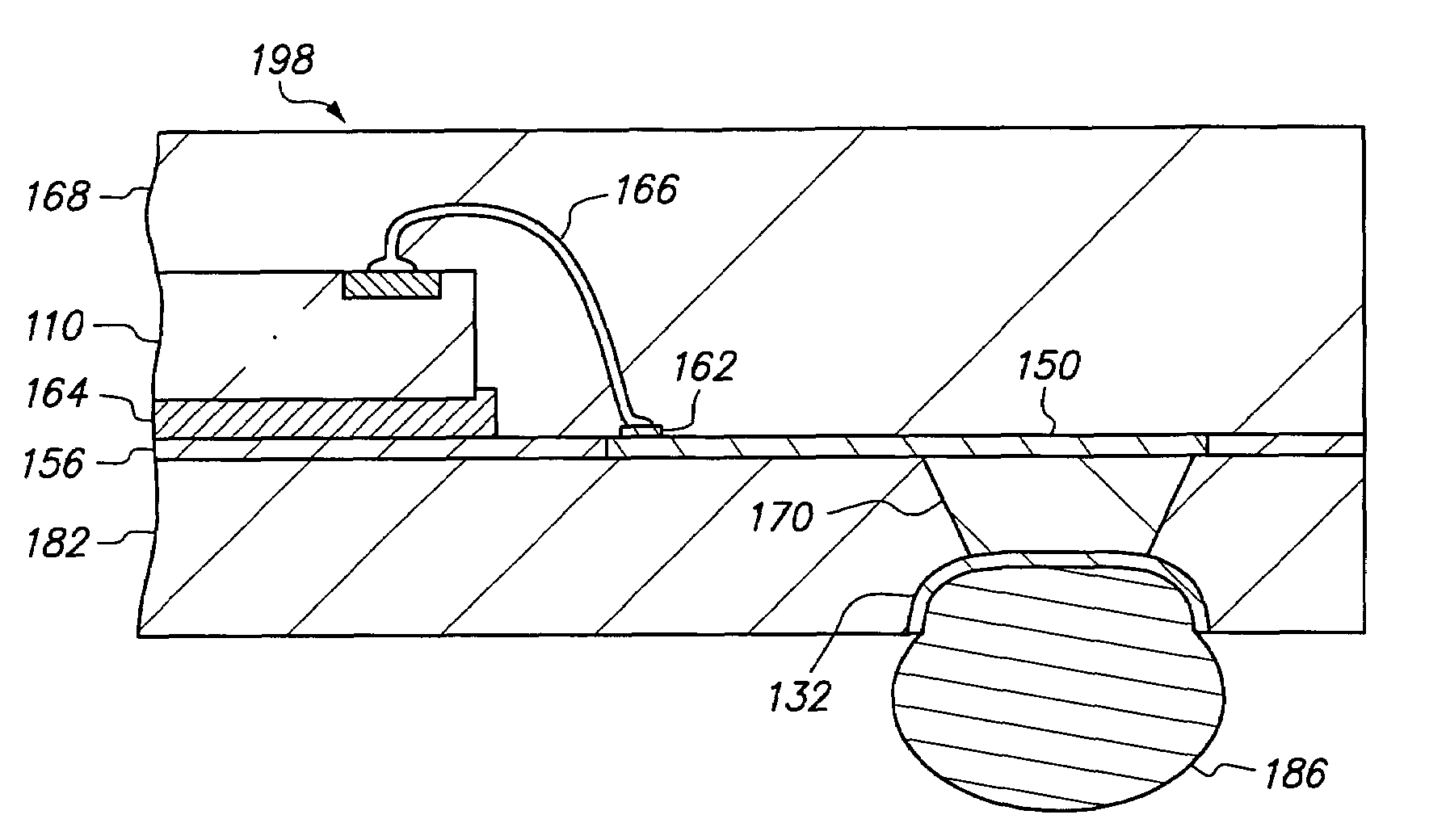 Semiconductor chip assembly with metal containment wall and solder terminal