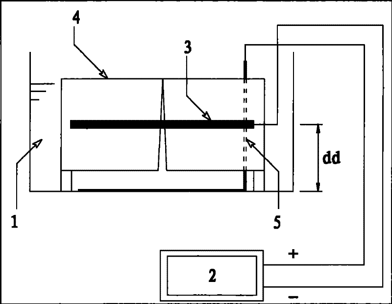 Method and device for repairing concrete crack by pulse electrodeposition