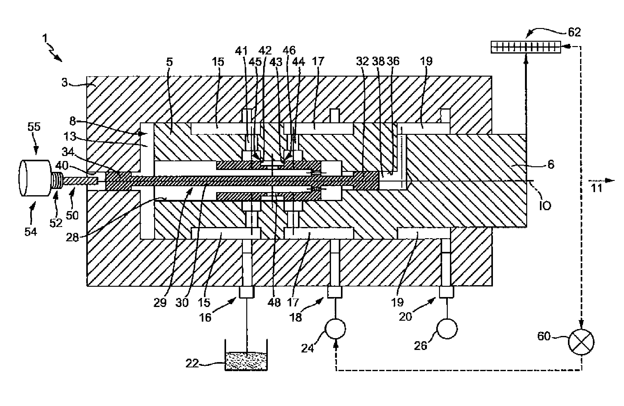 Hydraulic drive device having two pressure chambers and method for operating a hydraulic drive device having two pressure chambers
