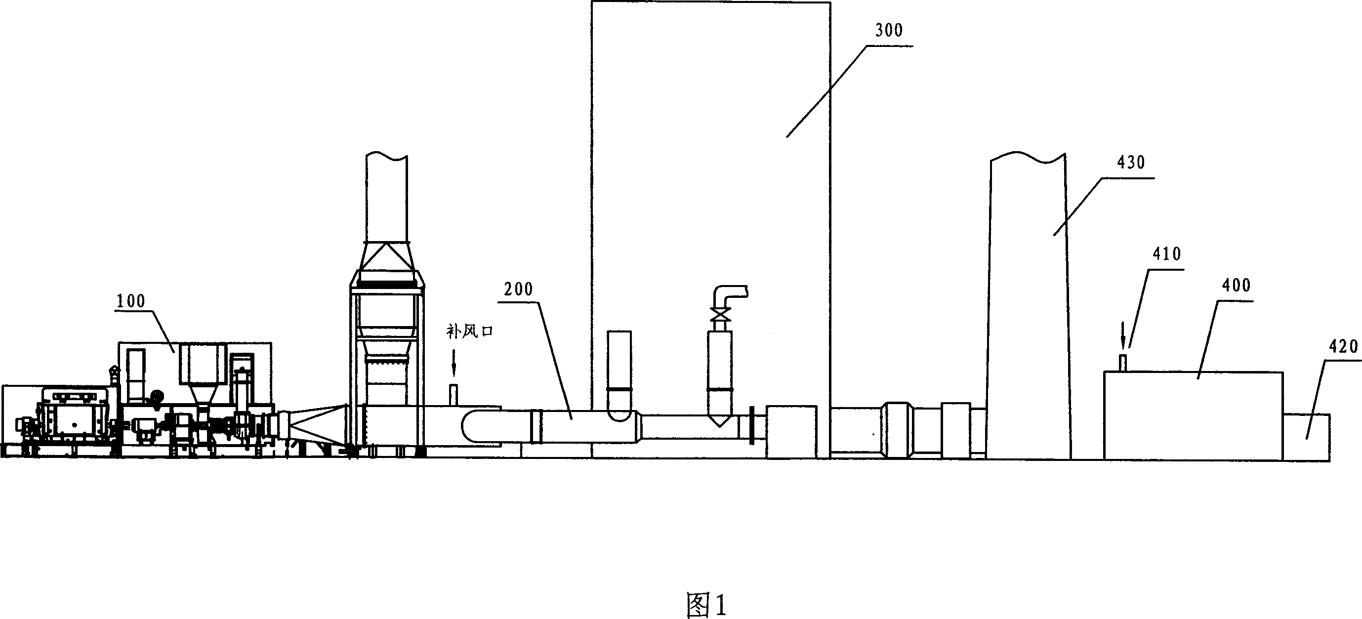 Combustion machine and steam turbine combined circulation system for gas boiler