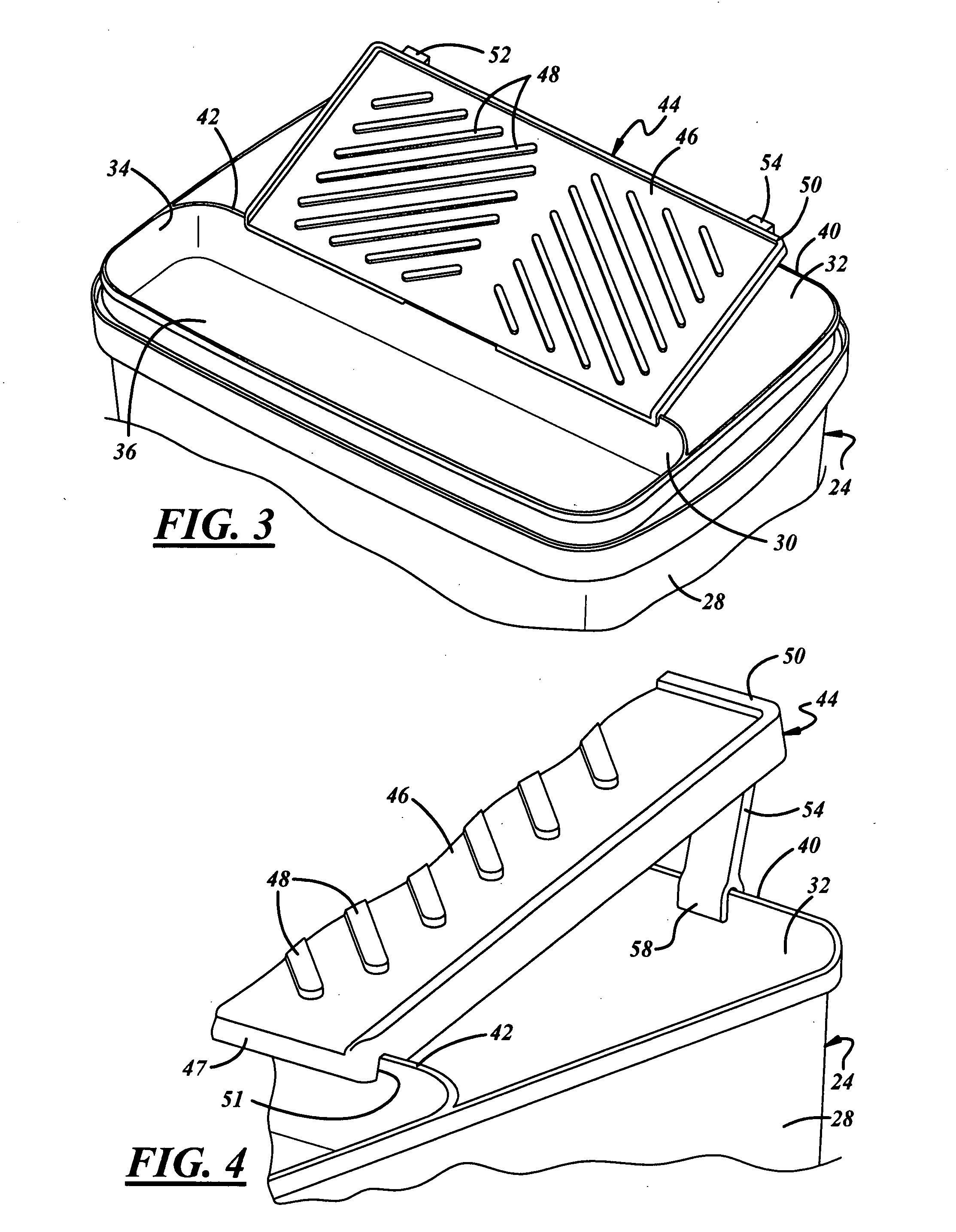 Roller tray for a two-part coating package