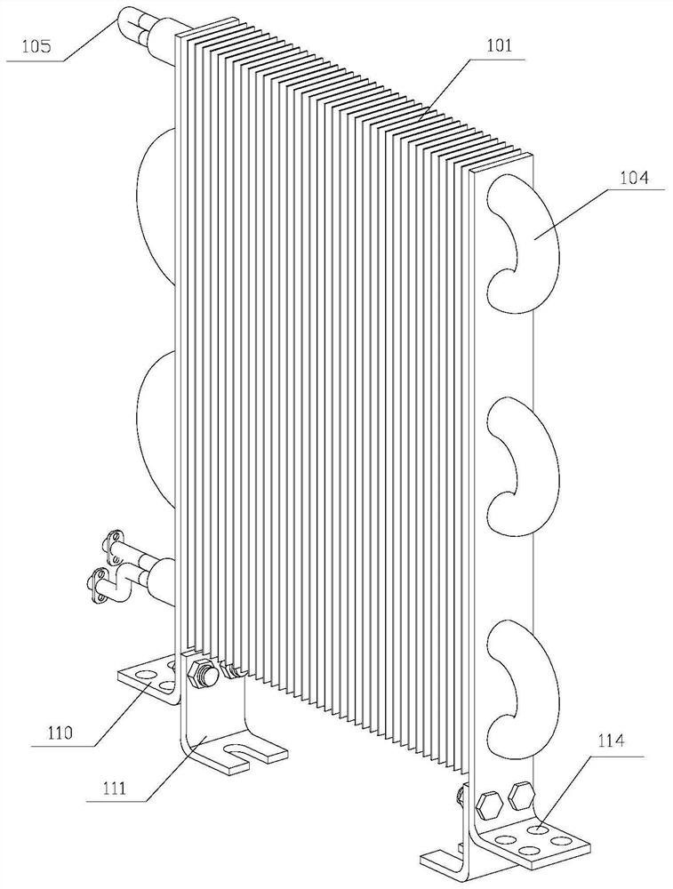 Fin heat exchange tube structure capable of efficiently transferring heat