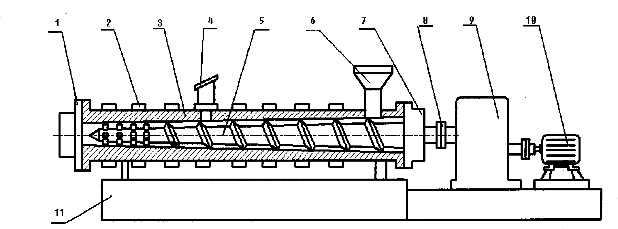 Differential-speed conical twin-screw extruder
