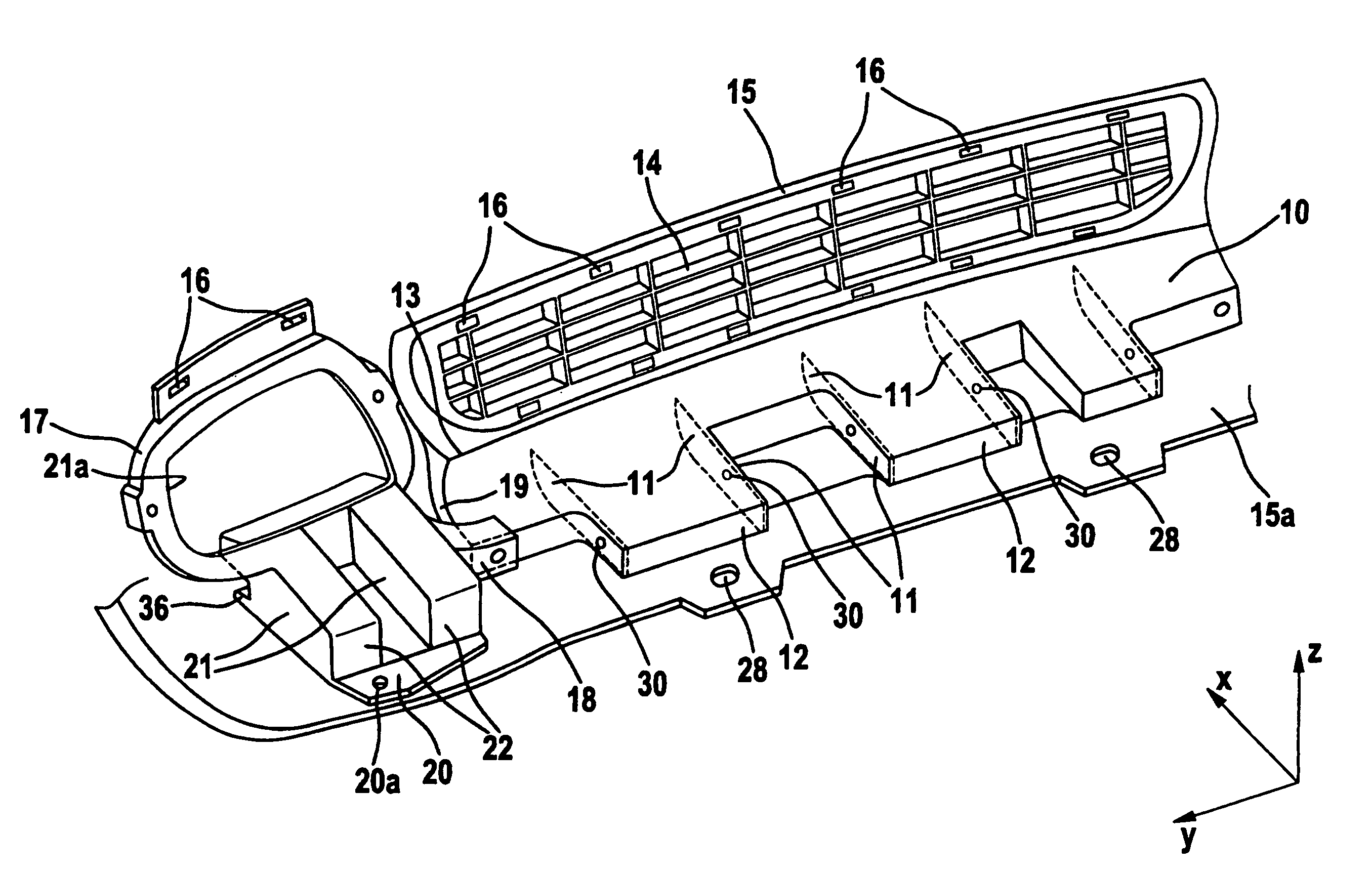 Structural component of a motor vehicle bumper arrangement