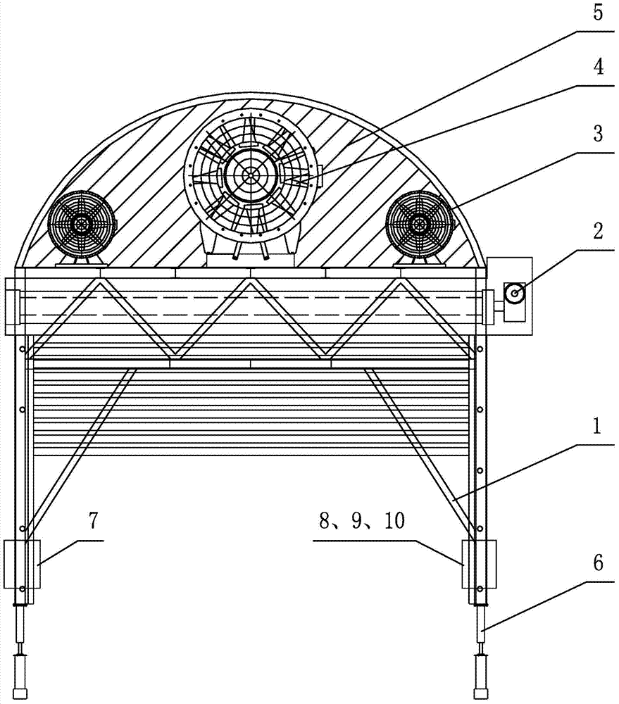 Rapid ventilation and smoke exhausting device and method for construction period of long-distance tunnel