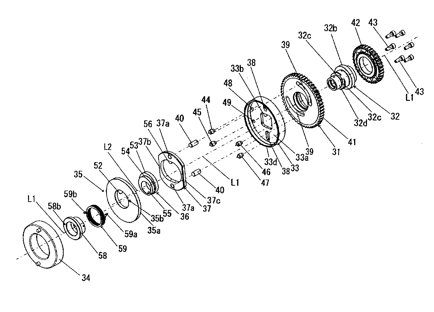 Phase variable device in car engine