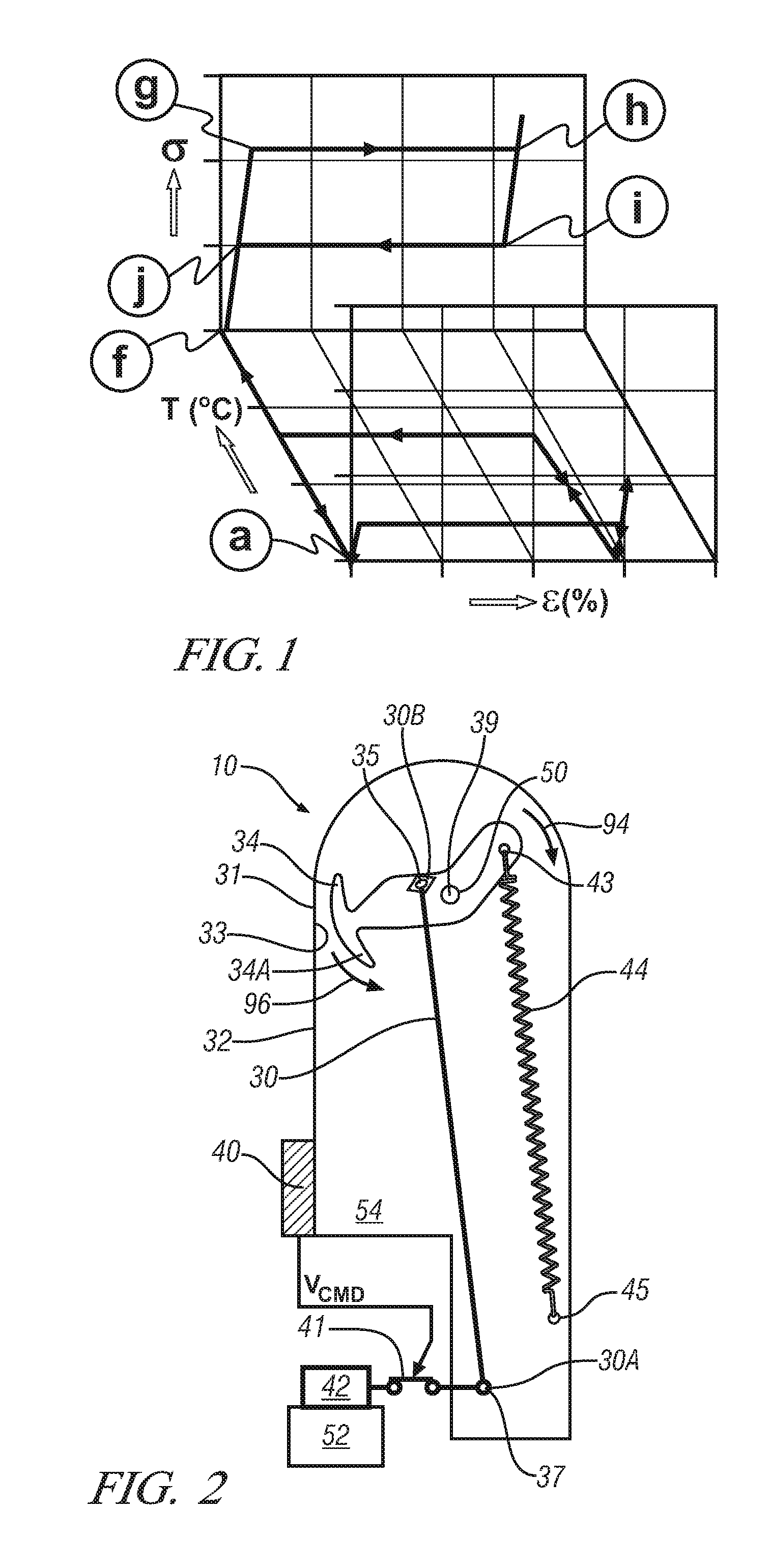 Actuator system including an active material