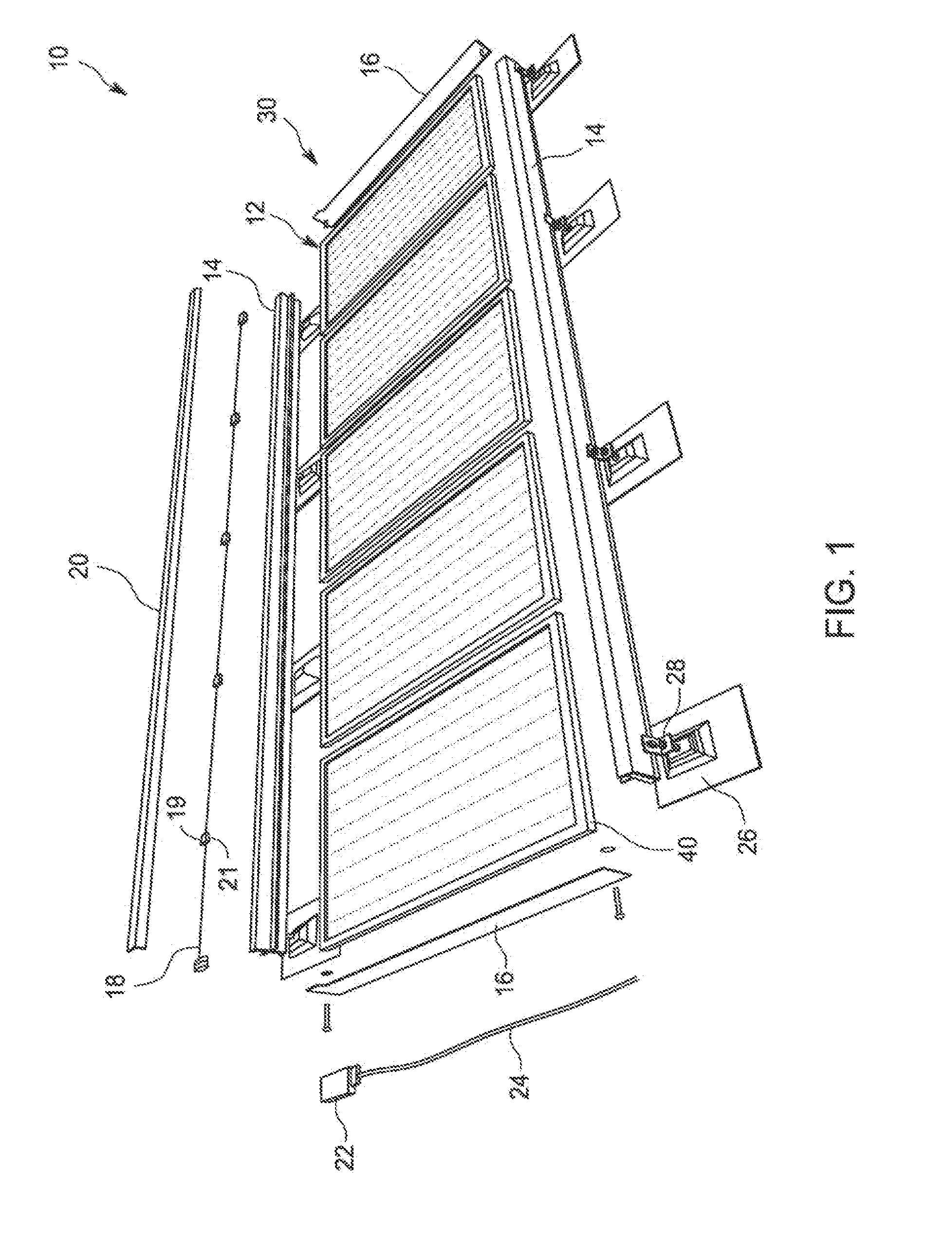 Photovoltaic mounting system with grounding bars and method of installing same