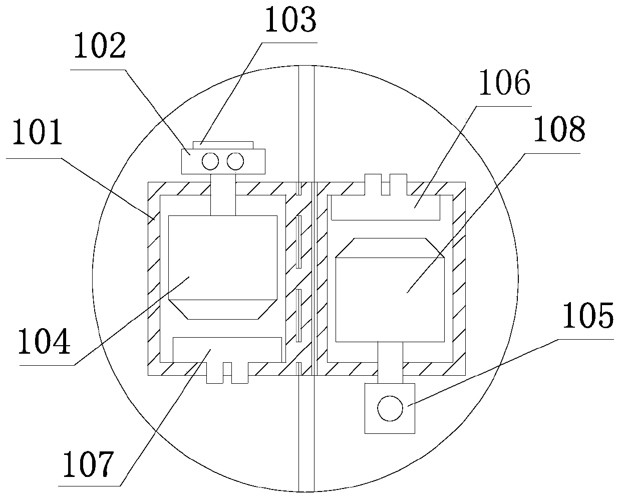 Building engineering shaft measuring device and engineering shaft model construction method
