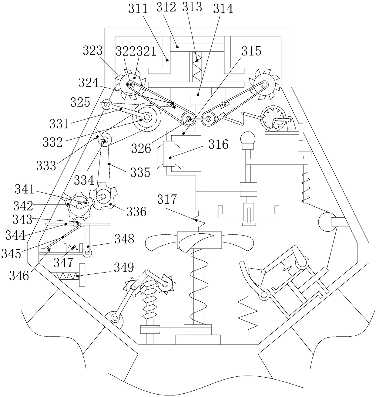 Dust-free feed production mixing device