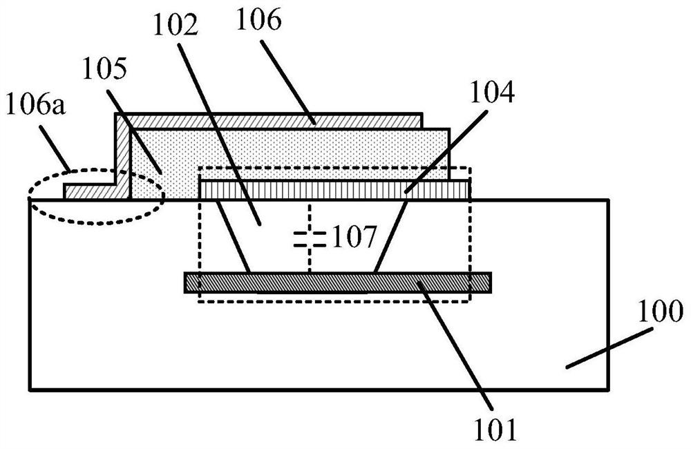 Monolithic integrated structure of bulk acoustic wave resonator and capacitor, manufacturing method thereof, filter, duplexer and radio frequency communication module