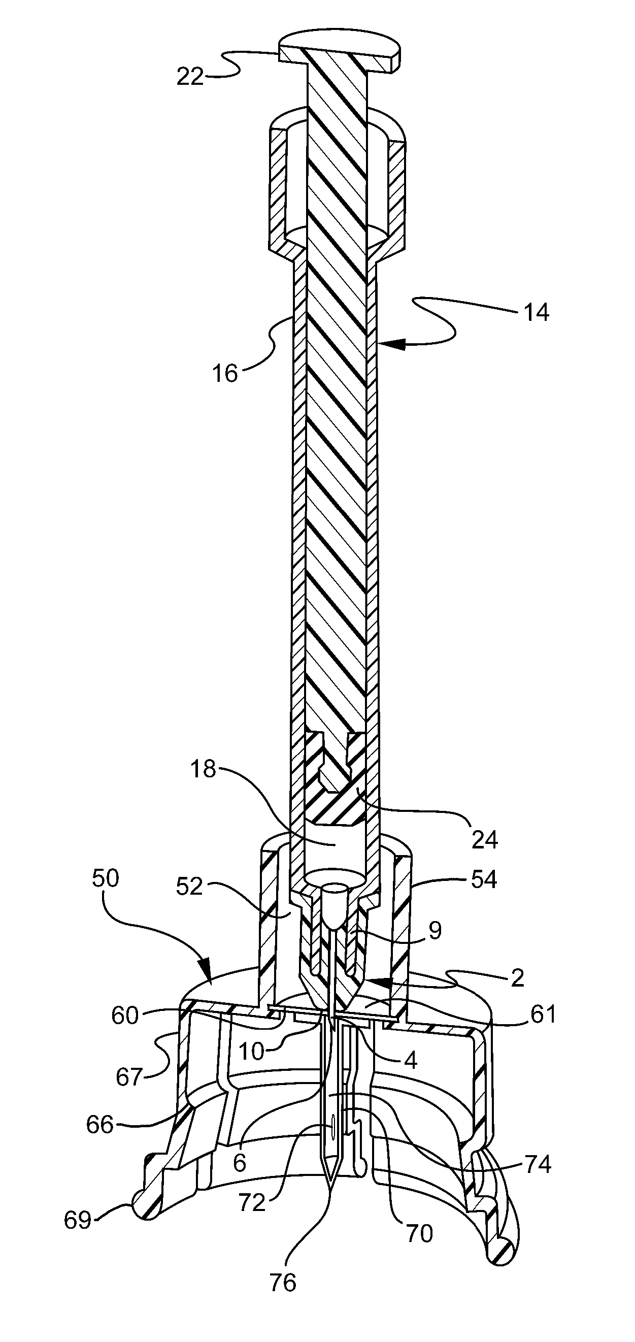 Filling system and method for syringes with short needles