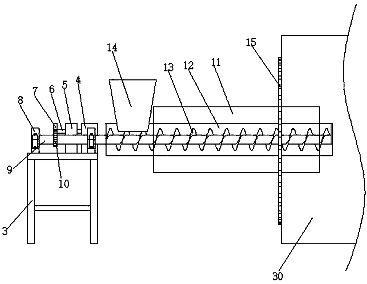 Hot air circulation feeding integral device