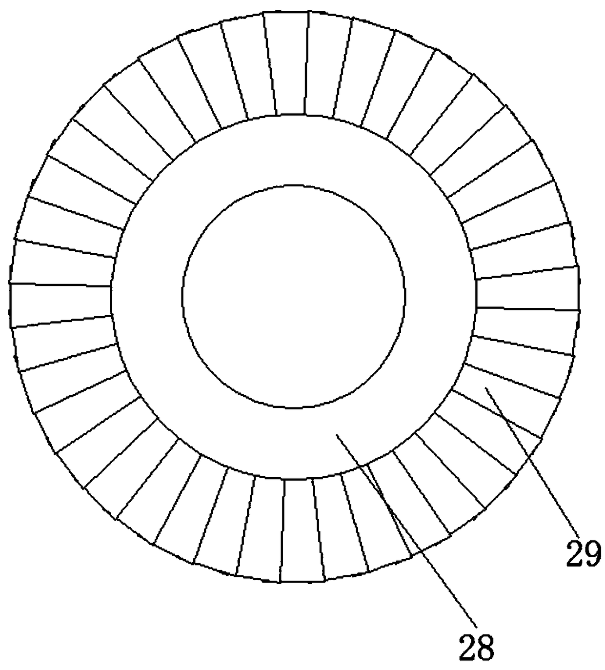 Hot air circulation feeding integral device