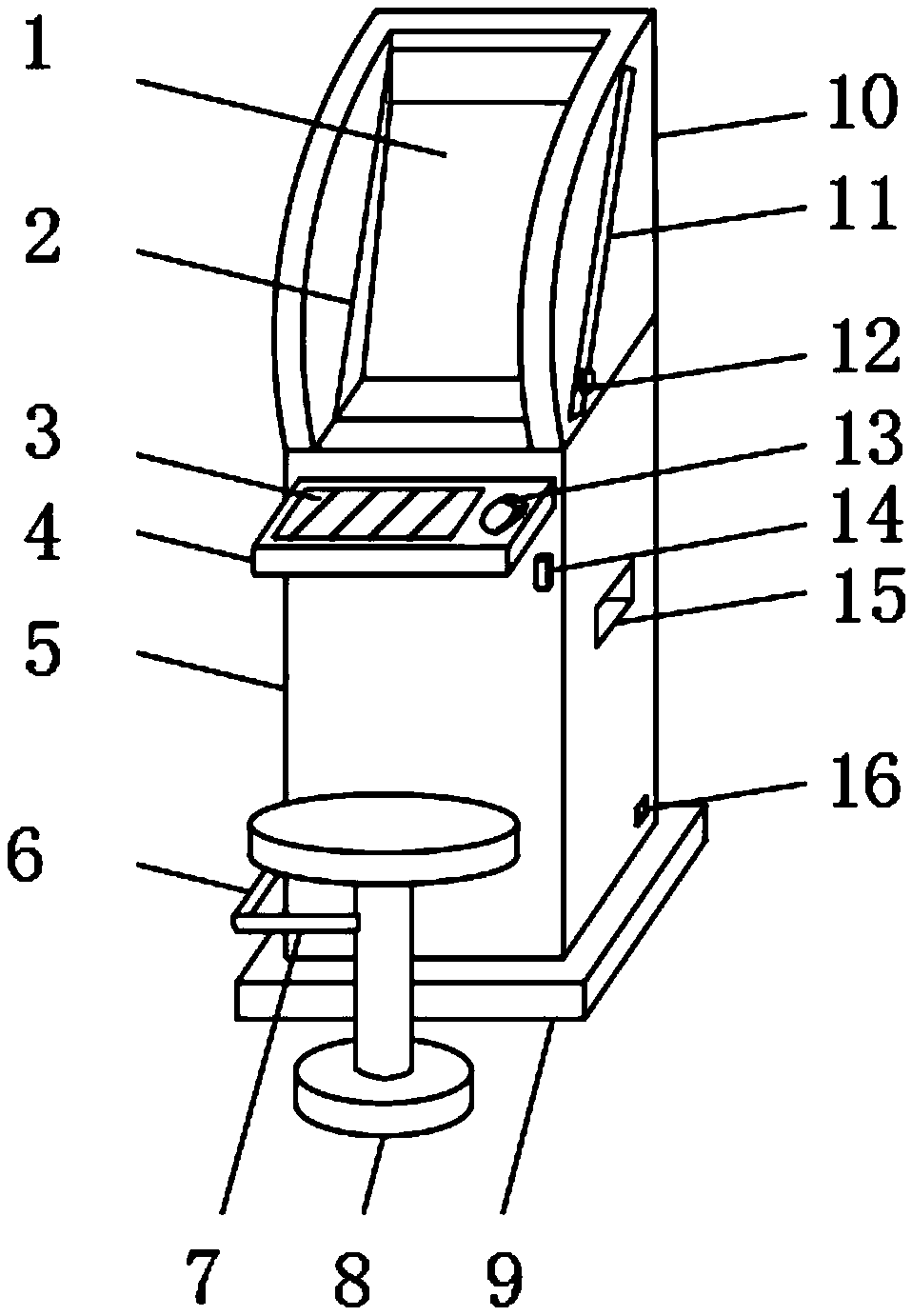 Scenic spot information inquiry device convenient to use