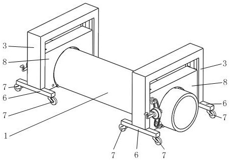 A thick round pipe handling equipment for construction