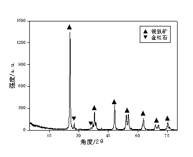 TiO2 powder with visible light catalytic activity and preparation method thereof