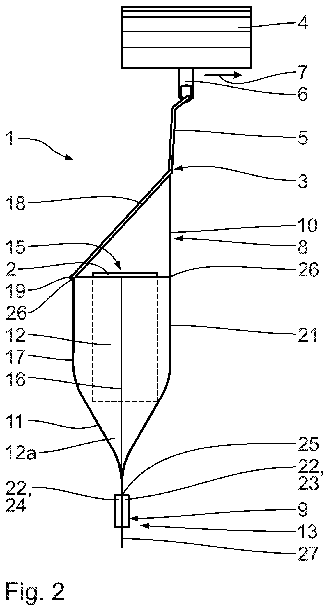 Carrying device for receiving goods