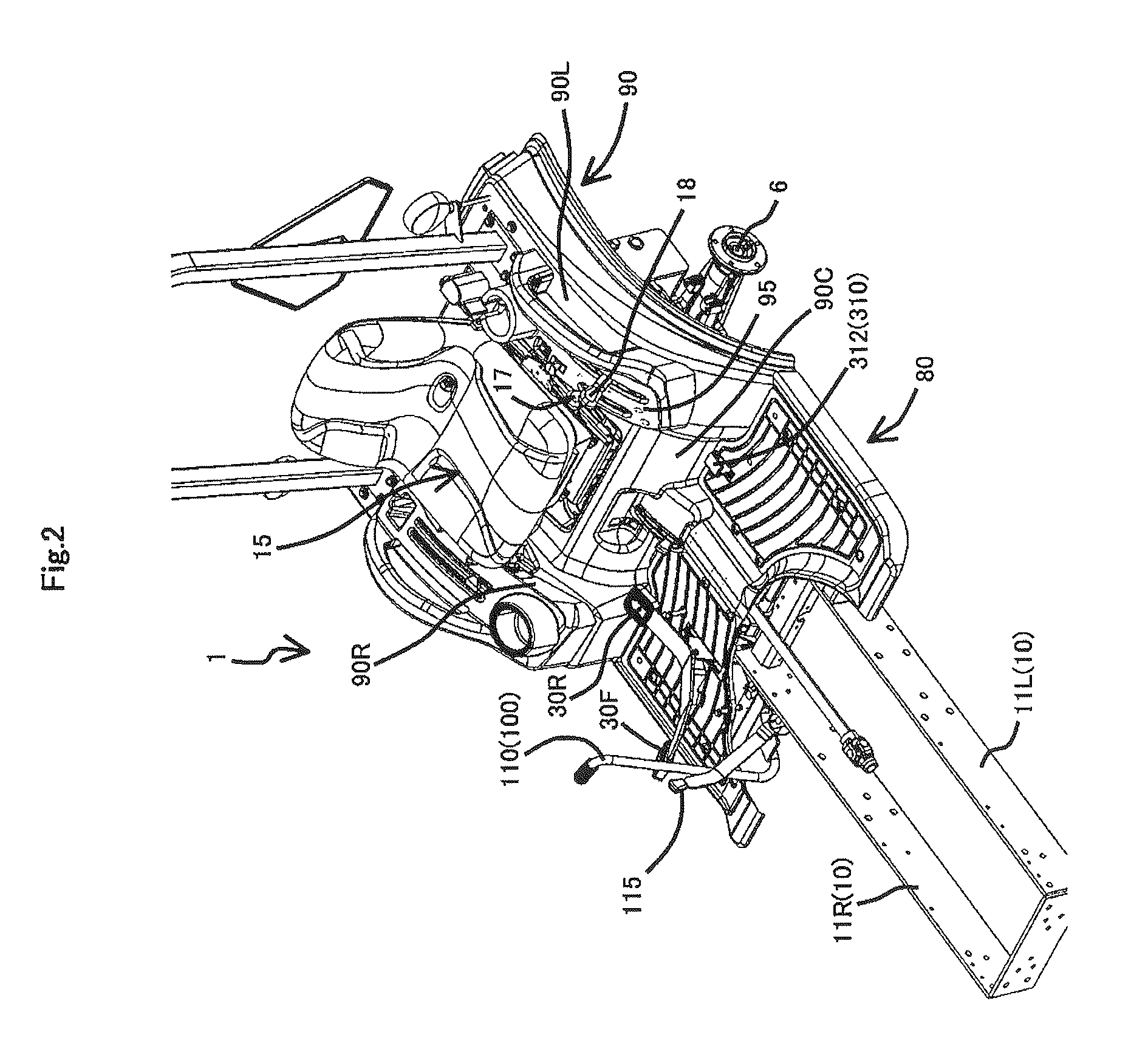 Brake operation structure and brake/differential-lock operation structure