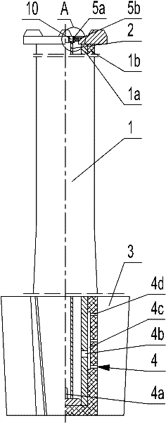 Jet stirrer for mechanical stirring and desulfurizing of molten iron