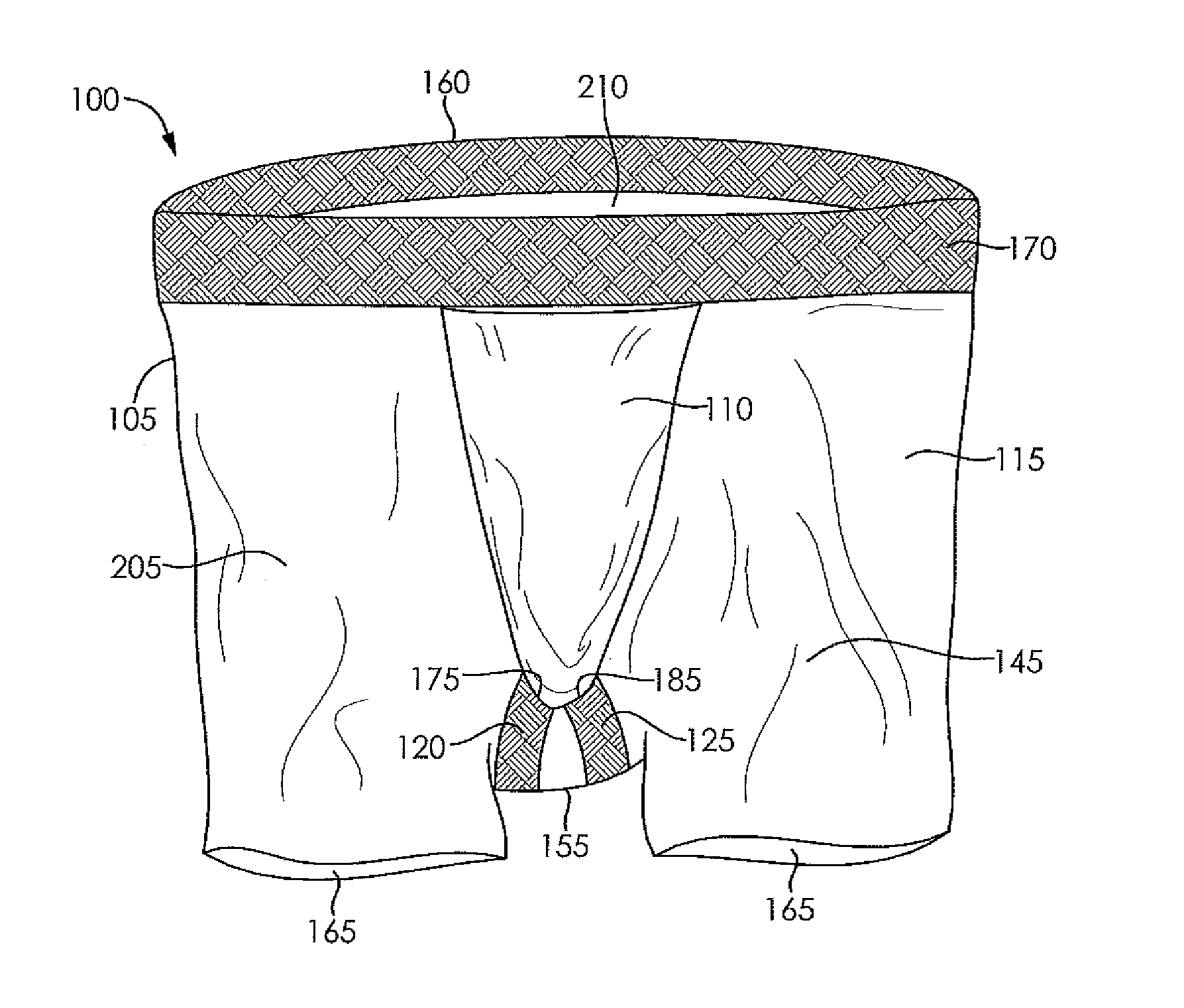 Garment with integral support system