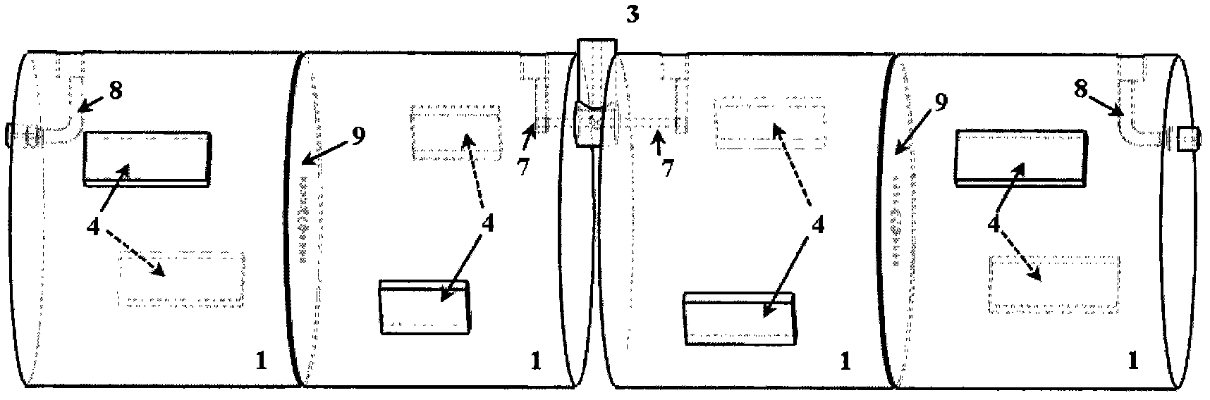 Low-air-pressure-resistant cylindrical cavity dual-module filter and duplexer