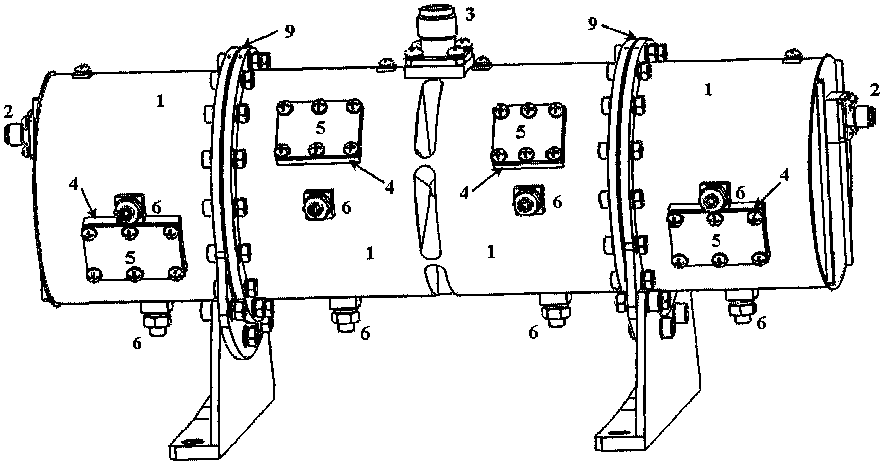 Low-air-pressure-resistant cylindrical cavity dual-module filter and duplexer