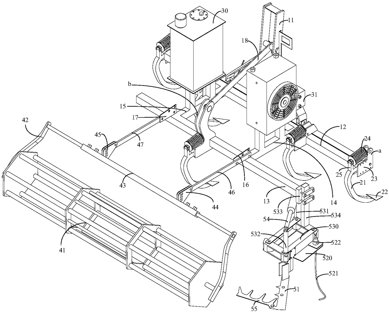 Special hydro-electric inductive inter-row intertillage inter-plant weeding machine for lycium barbarum