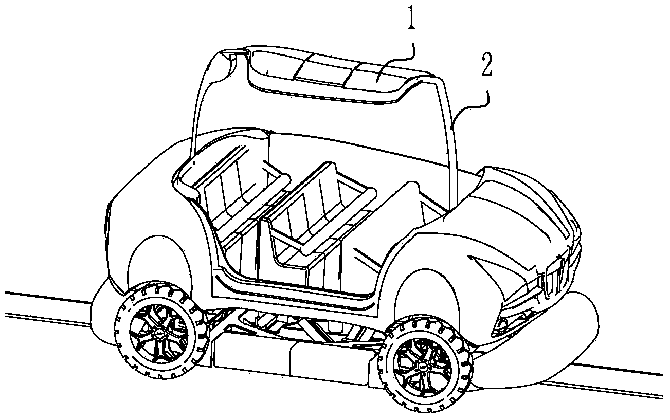 Door structure of cockpit of riding dynamic vehicle