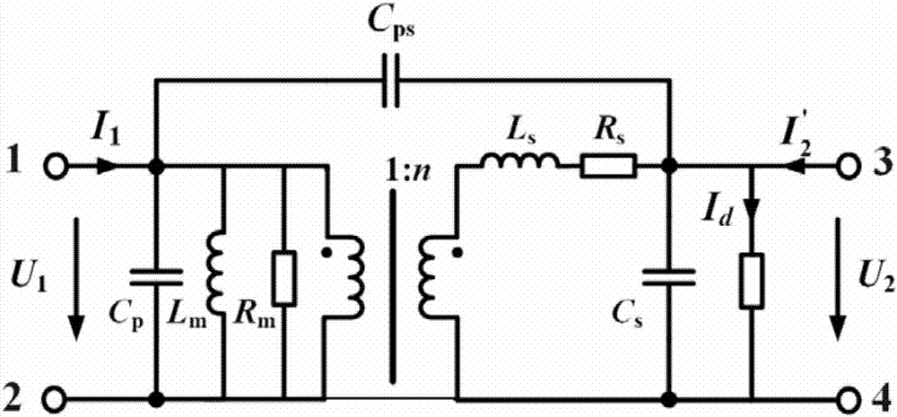 Fine design method for voltage and current transmission ratio of high-frequency transformer